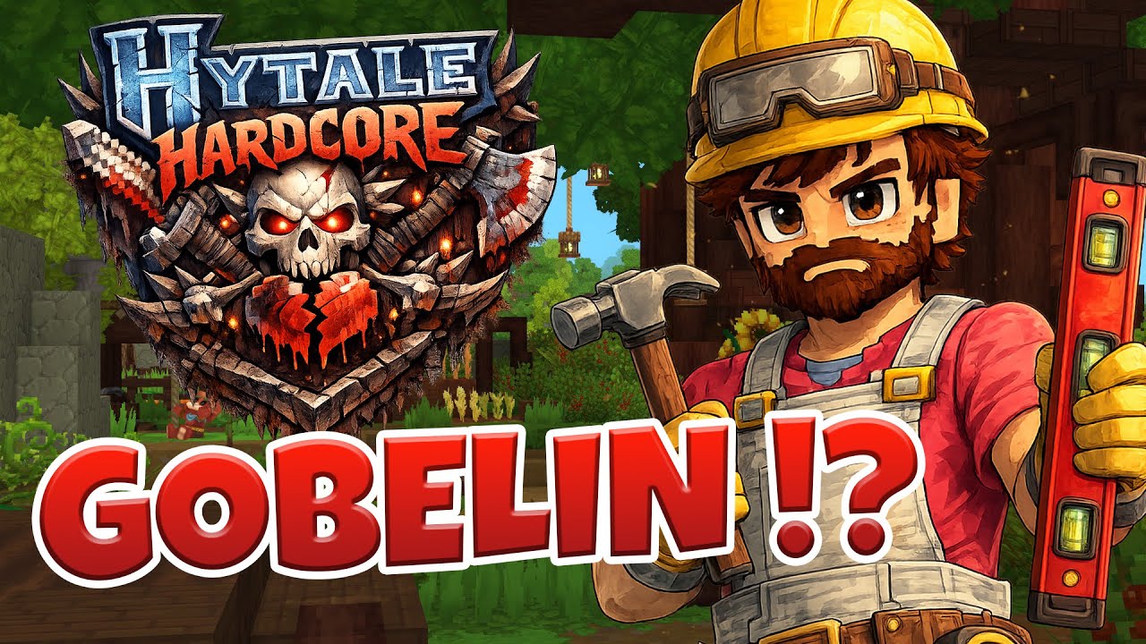 Je construis ma maison… et je tombe sur un camp de gobelins 😱 | Hytale Hardcore #2