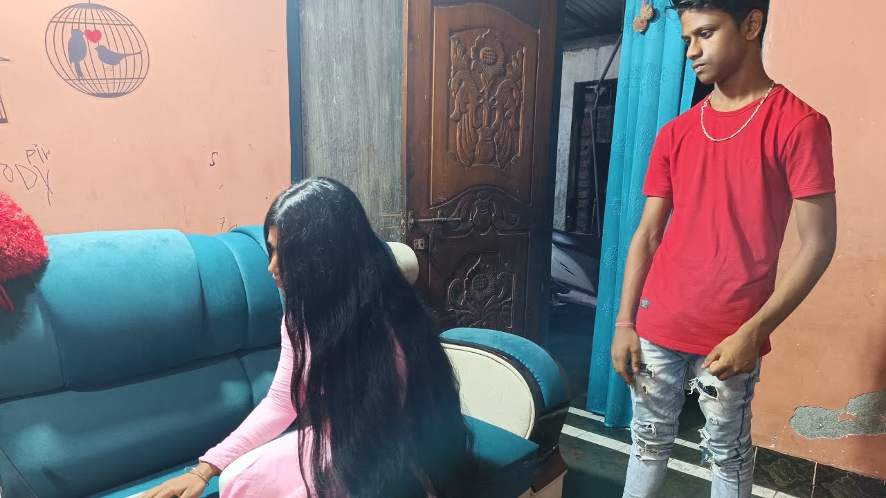 long hair play and pulling by male brother | Saraswati Das