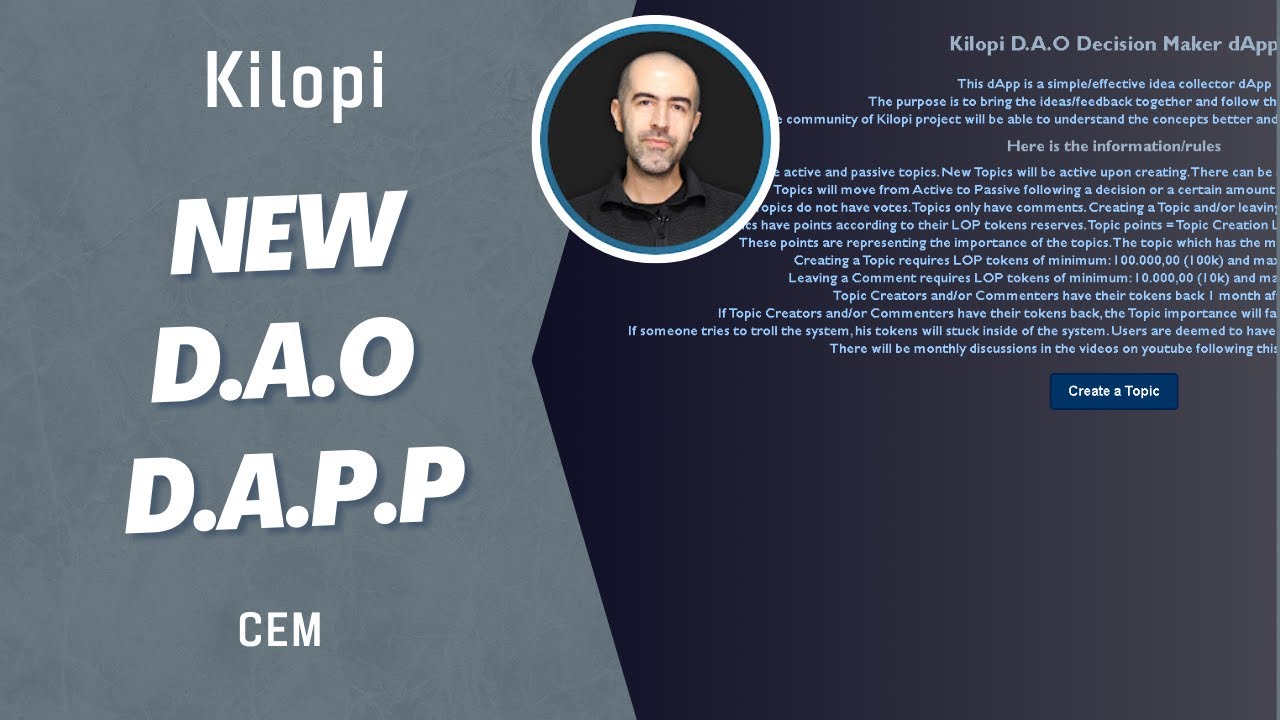 Kilopi - New D.A.O dApp Announcement