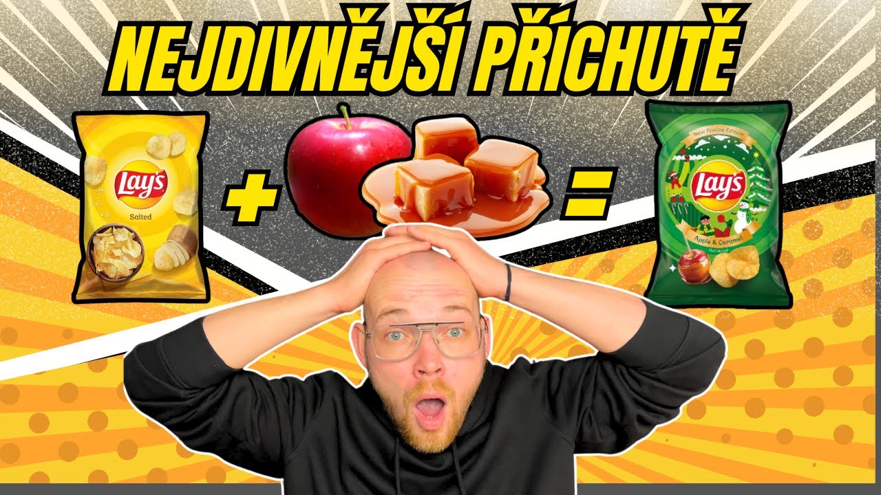 OTESTOVALI JSME NEJDIVNĚJŠÍ PŘÍCHUTĚ CHIPSŮ V ČR! 🥶 (jablko+karamel, gyros, lanýž)