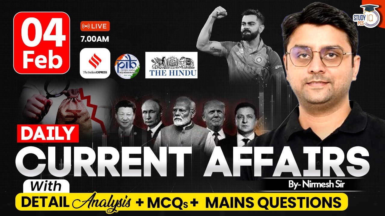 Current Affairs 2026 Today | 04 February 2026 Current Affairs | Daily Current Affairs By Nirmesh Sir