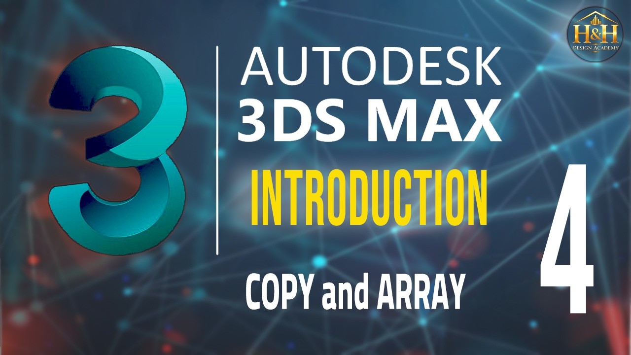 كورس3ds Maxالشامل للمبتدئين|(Introduction part 4)|شرح نسخ الاجسام وعمل المصفوفة copy + array