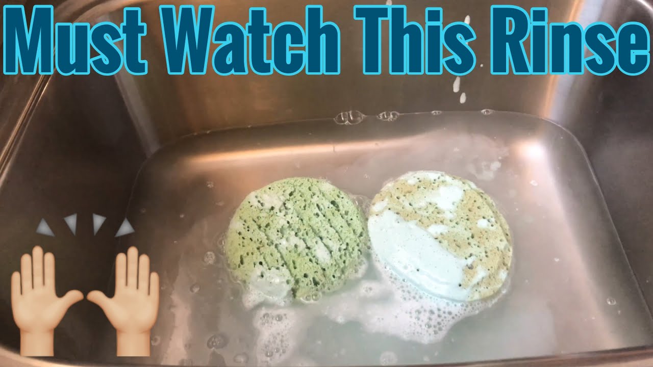 ASMR Dried Paste Sponges Rinsing 💦 DONT SKIP THIS RINSE 😱😍🙌🏼
