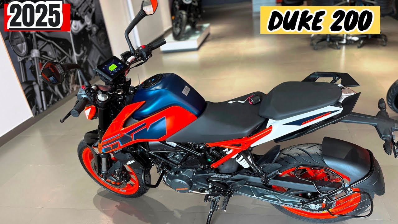 2025 New KTM Duke 200 TFT Display Orange Color Detailed Review