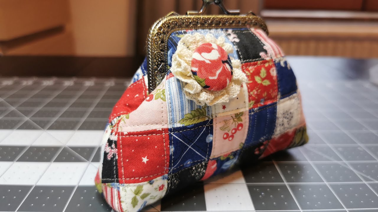 Frame clasp purse /fermoir rétro métallique /vintage /patchwork /coudre/easy pattern  tutorial #0052