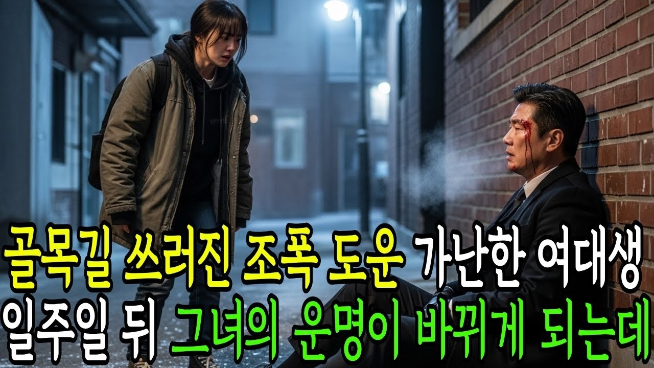 피투성이로 쓰러진 조폭에게 손내민 가난한 여대생, 다음 날 학교 앞에 고급 세단 20대가