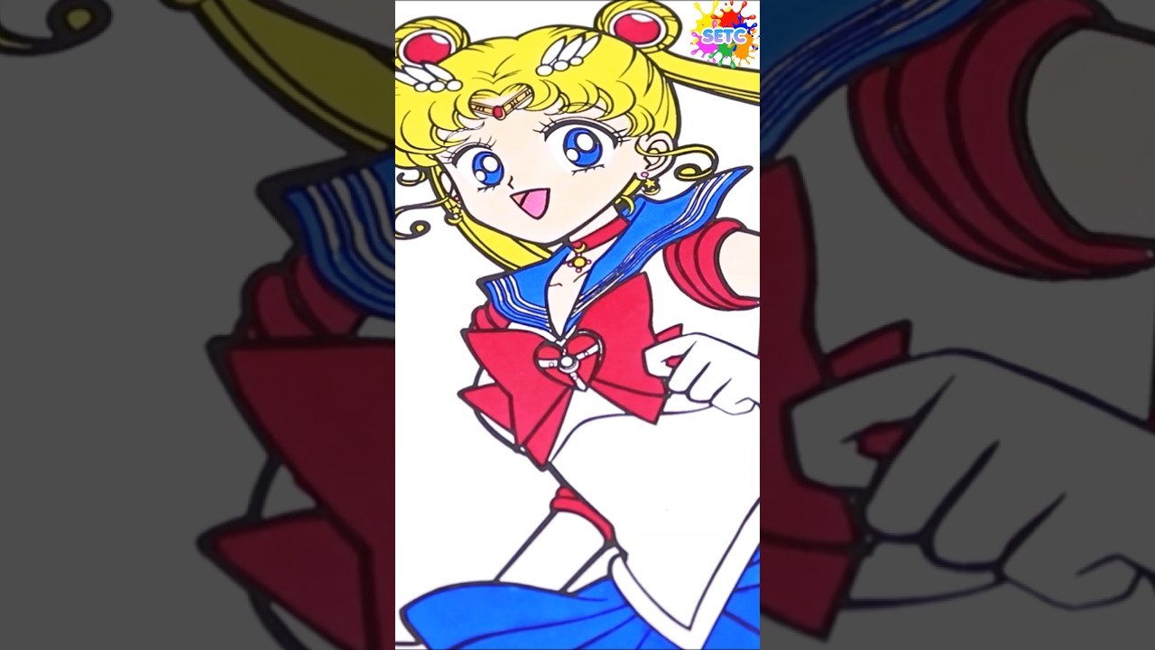 Sailor Moon Coloring Book - Anime Colouring Page - SETC 
