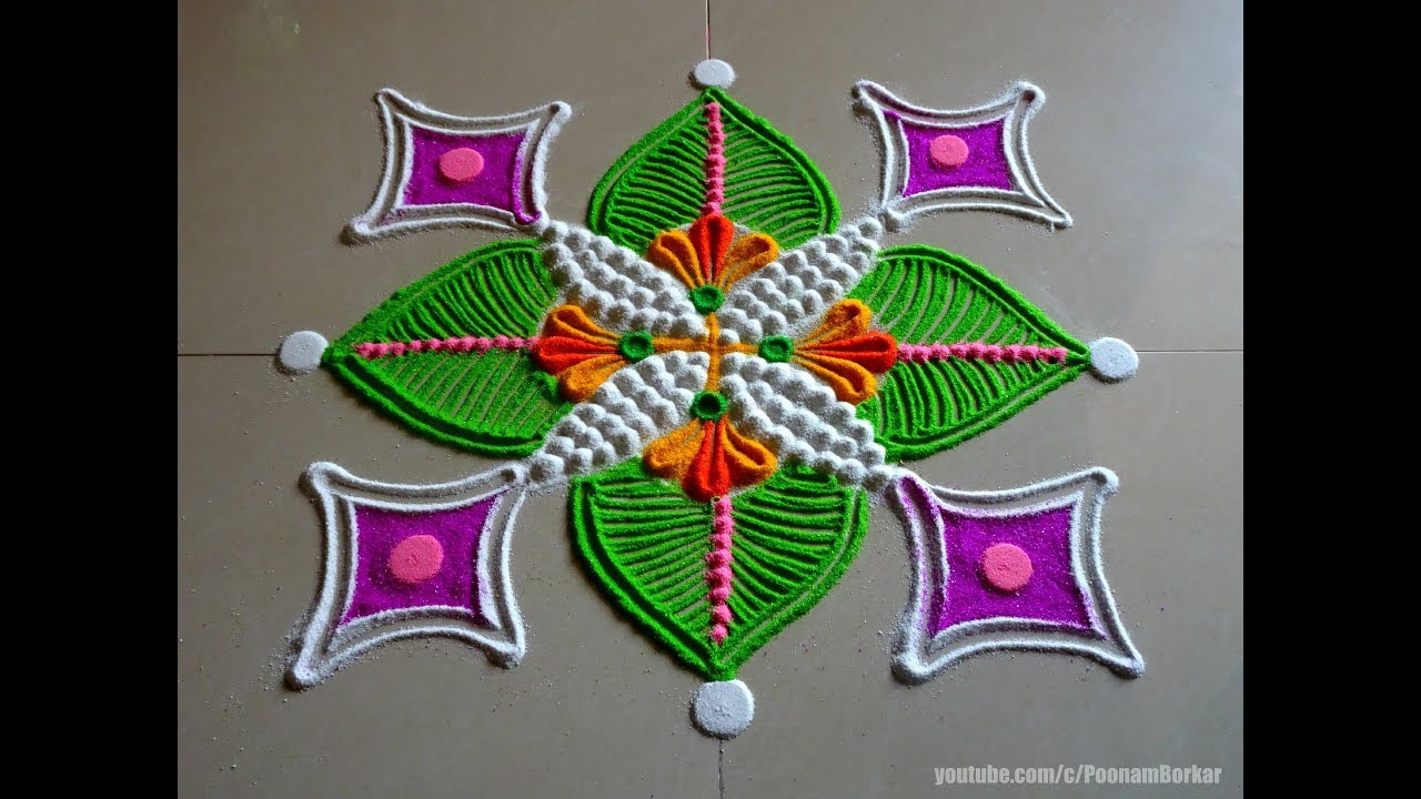 Daily rangoli design series #20 | 5*5 straight dots kolam | Easy and small rangoli designs