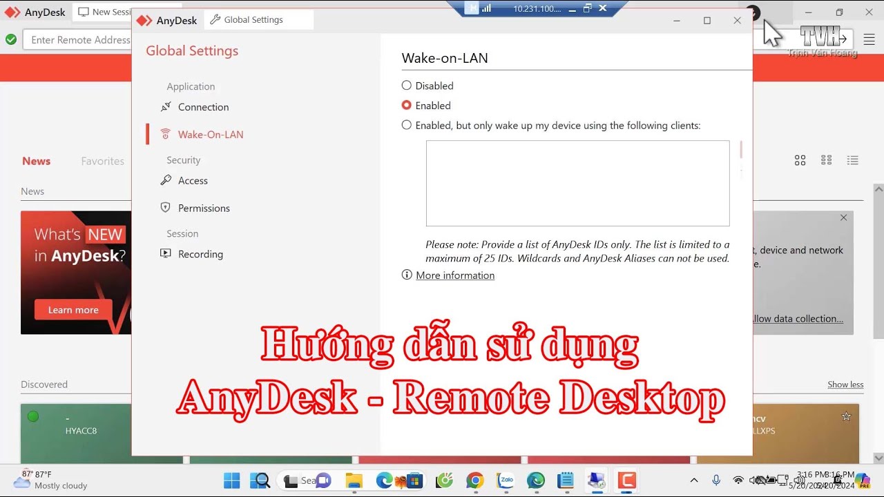 Hướng dẫn sử dụng AnyDesk phần mềm điều khiển máy tính từ xa tốt nhất