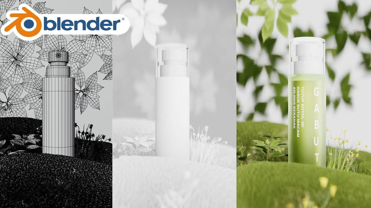 How to Modeling, Texturing, Lightning, Cosmetic Product | Blender Tutorial Full