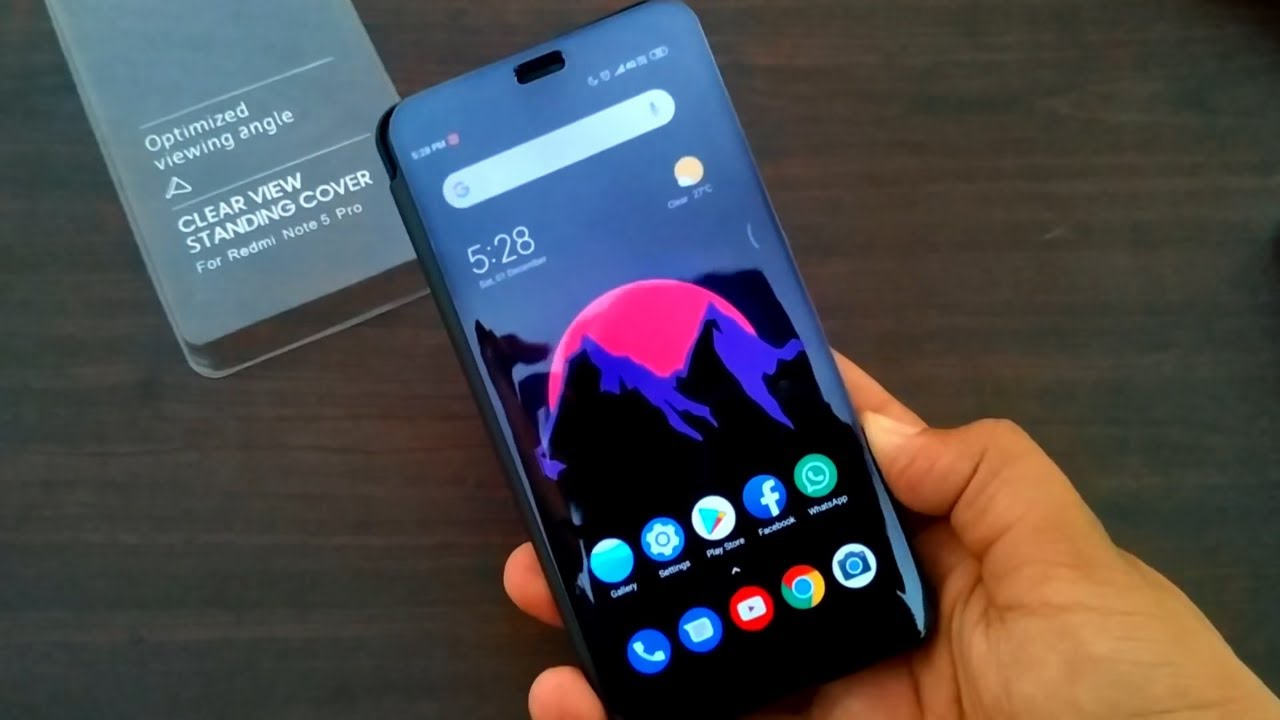 Redmi Note 5 PRO | ORIGINAL GLASS FLIP BACKCOVER | MI FLIP COVER | REDMI NOTE 5 PRO GLASS FLIP COVER