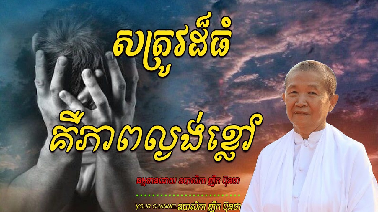 សត្រូវដ៏ធំគឺភាពល្ងង់ខ្លៅ   ,ធម្មទានដោយ ឧបាសិកា ញឹក ប៊ុនថា  🙏🌿🌿🌿🙏🥰
