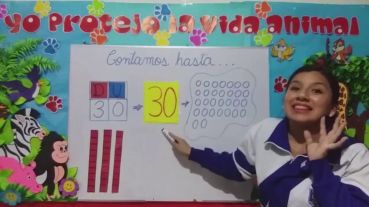 Tablero posicional: 3 decenas (matemática) Inicial 5 años