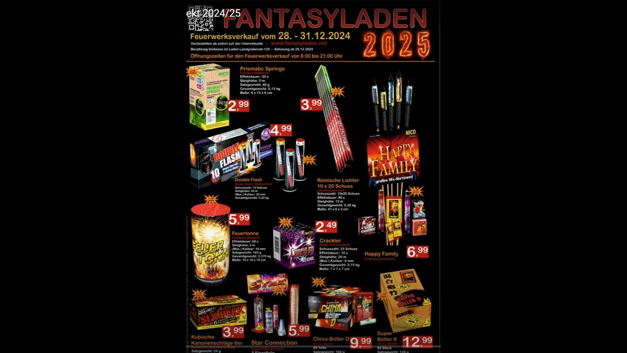 FANTASYLADEN Silvester Feuerwerk Prospekt 2024/25