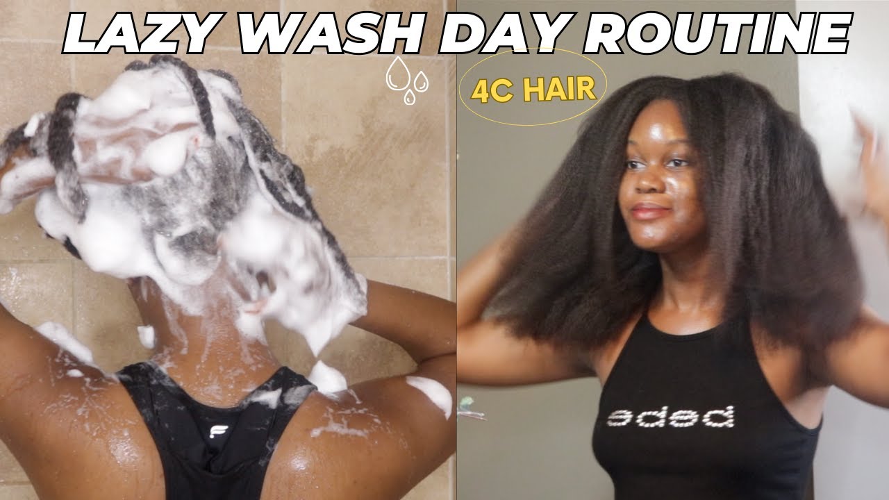 MY LAZY 4C HAIR WASH DAY ROUTINE | NATURAL HAIR ROUTINE | LOW MAINTENANCE WASH DAY | QUICK AND EASY