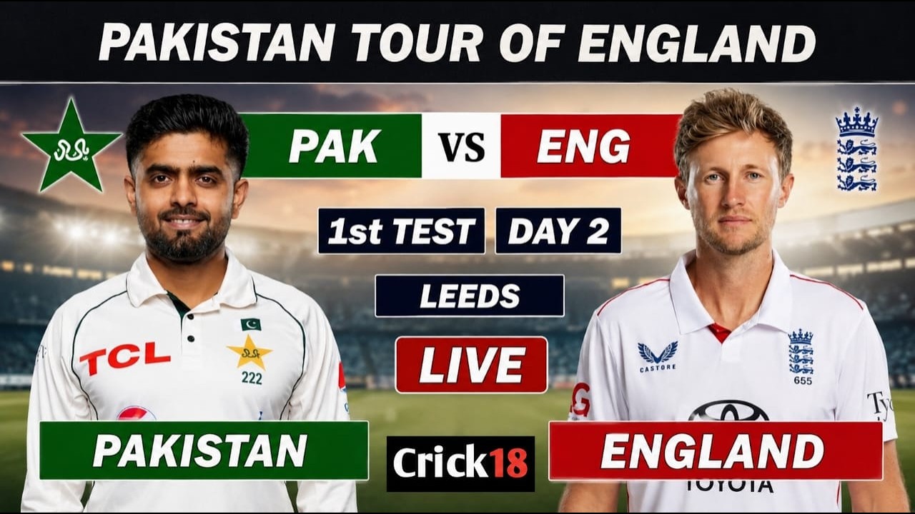 🔴Live: PAK vs ENG | Pakistan vs England 1st Test Day 2 | Fan Commentary | Leeds Test