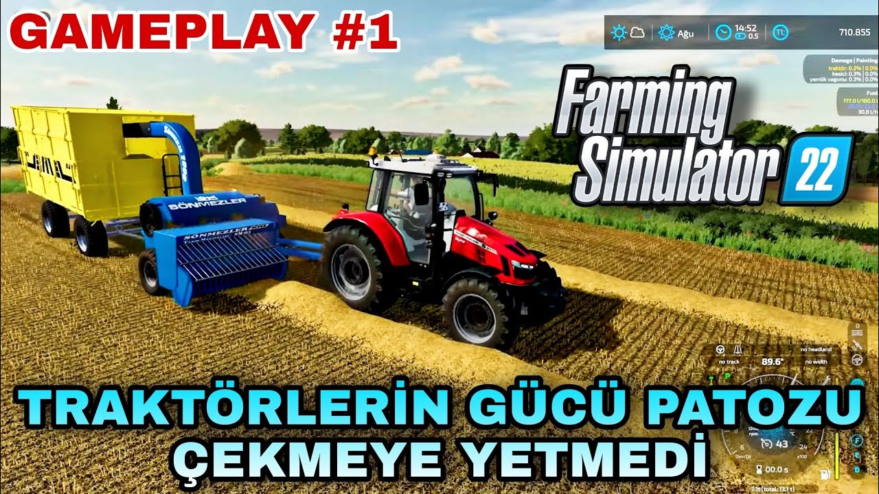 YENİ GAMEPLAY SERİMİZE BAŞLADIK / SAMAN PATOZU MODUNU DENEDİK / GAMEPLAY #1  Farming Simulator 22