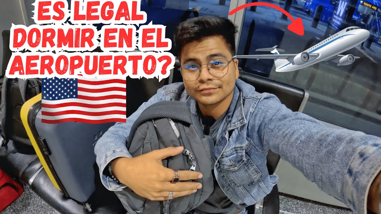 PASÉ una Noche en un AEROPUERTO de ESTADOS UNIDOS 🇺🇸😴✈️ ¿Es legal?