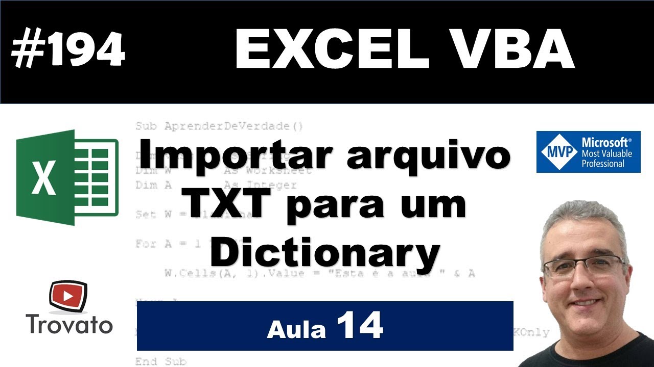#194 - Excel VBA - Importar arquivo Retorno para Dictionary - Aula 14 - Método 5
