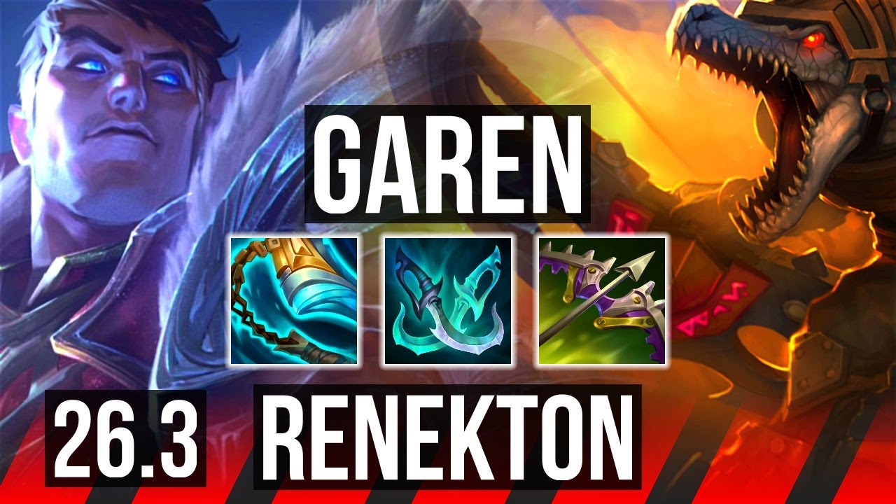 GAREN vs RENEKTON (TOP) | EUW Master | 26.3