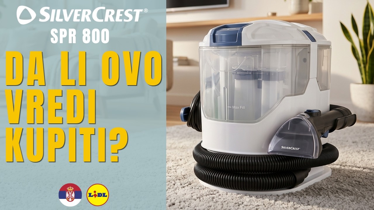 UREĐAJ ZA ČI&Scaron;ĆENJE TAPACIRUNGA I TEPIHA SilverCrest SPR 800 A1 SRPSKI SRBIJA LIDL