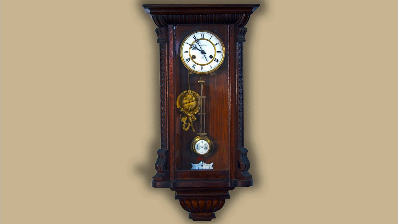 La roi a Paris  1890 г в Настенные немецкие антикварные часы с боем