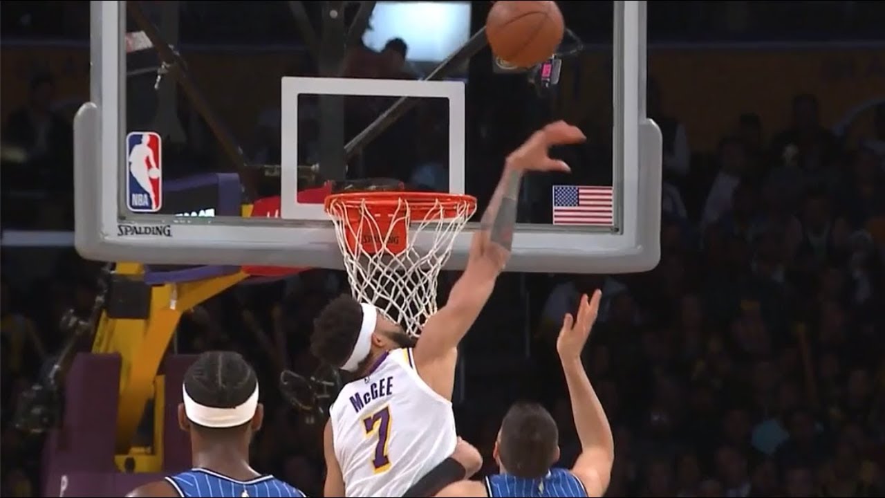 JaVale McGee - 7 blocks, 4 dunks, elite rim protection vs Magic!
