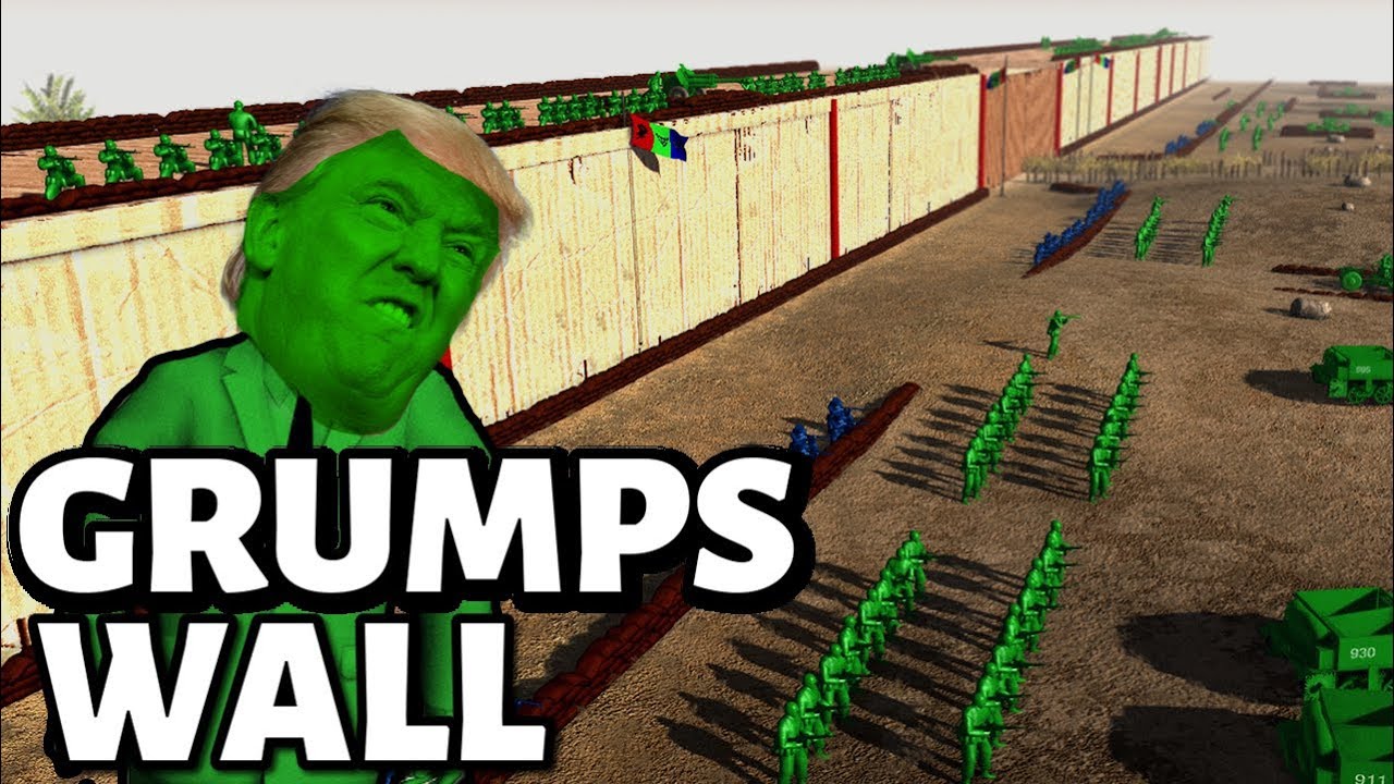 DONALD GRUMPS WALL - Army Men Of War - 2000 GREYS !