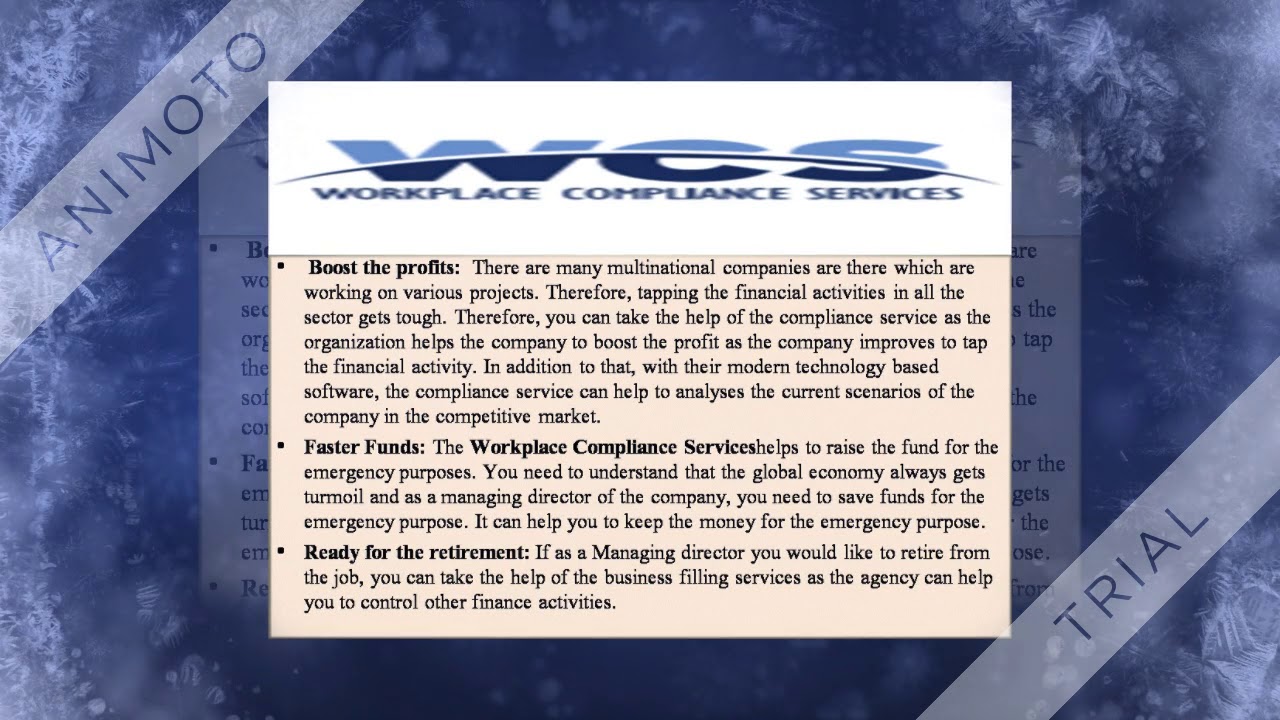 How Do The Workplace Compliance Services Work?