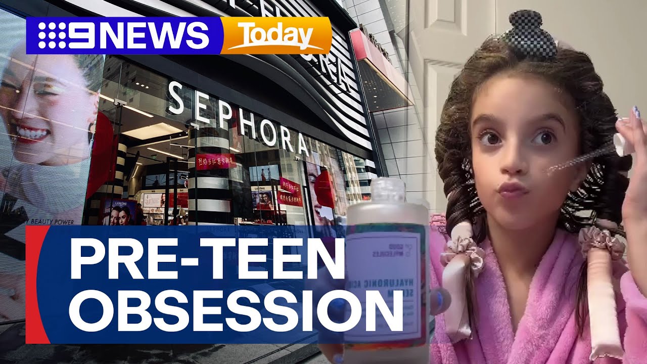 Young Aussie kids targeted by beauty brands and skincare routines | 9 News Australia