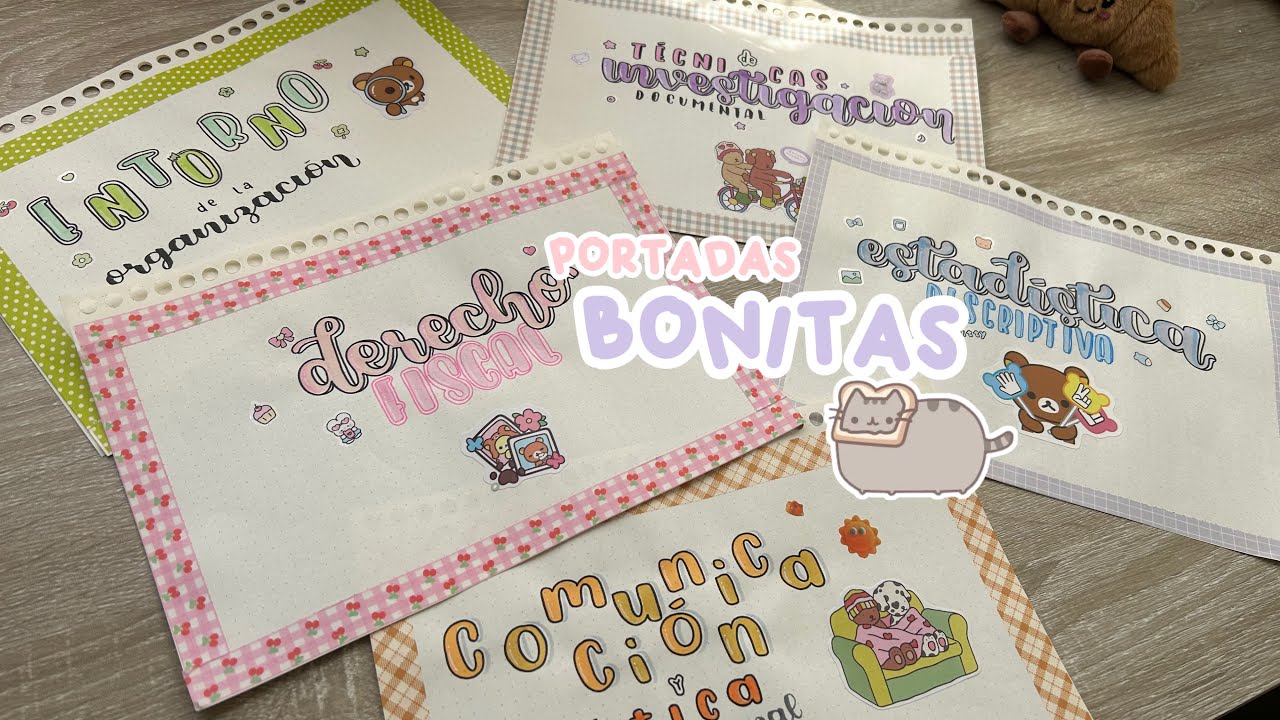 😱 Portadas bonitas 📓🖍️|| así organizo mi carpeta para el regreso a clases 😬💕