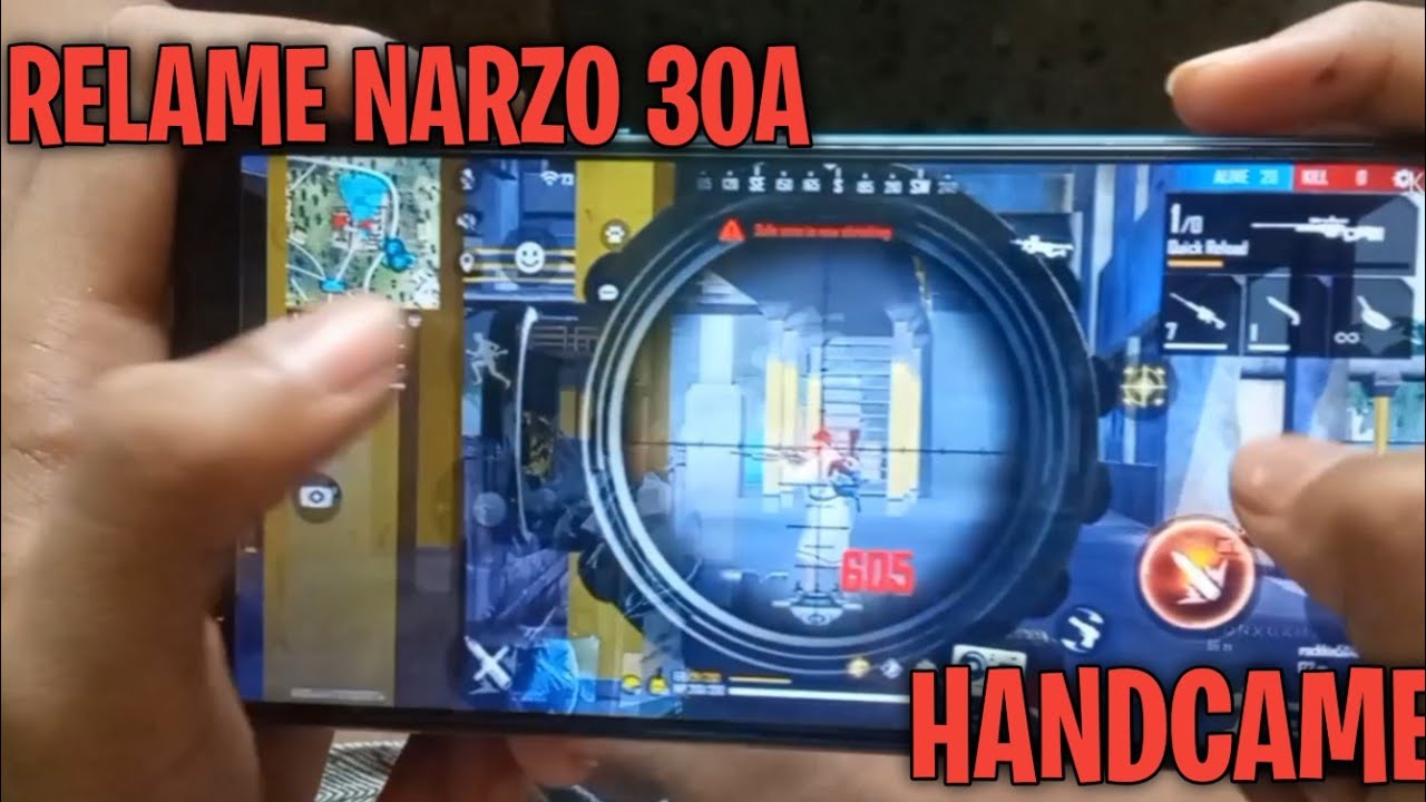 Realme Narzo 30a Handcame Free fire🔥 Realme Narzo 30a free fire Test Does it lags on Ultra Graphic❤