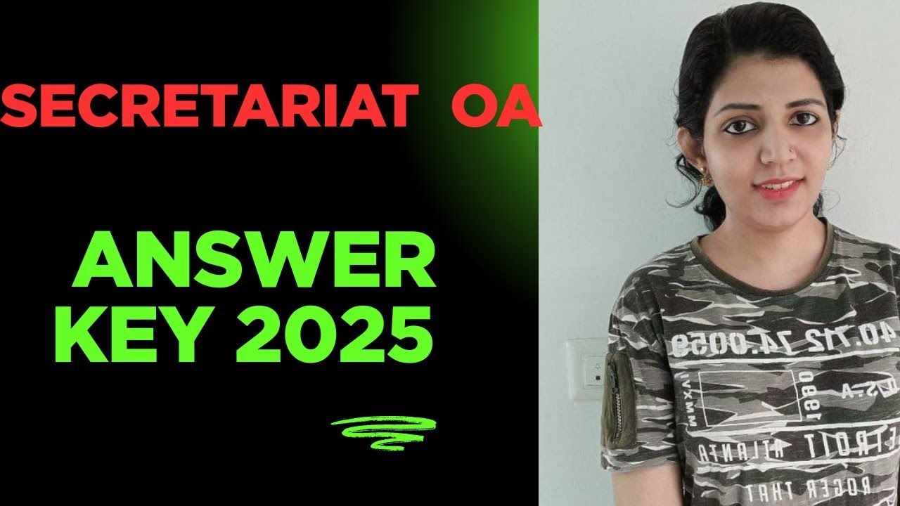 Secretariat OA answer key ||English||sruthys learning square