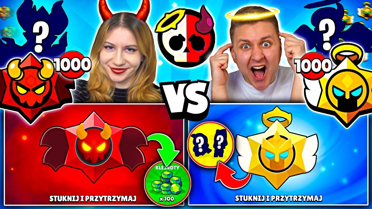OTWIERAMY *1000x STARR DROP* ANIOŁÓW i DEMONÓW na 2 EKRANY z DZIEWCZYNĄ!😱 2 LEGENDY! (Brawl Stars)