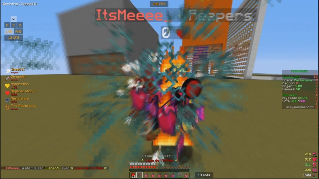 1V3 + kill de p4 dans leurs ap 😉 - PandakMC