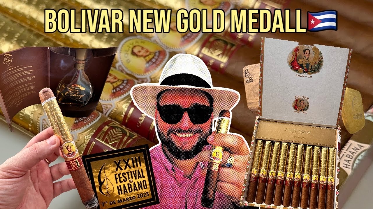 🔥Habano Bolivar New Gold Medall / Armonía con Ron Cubay Extra Viejo Cuba 🇨🇺