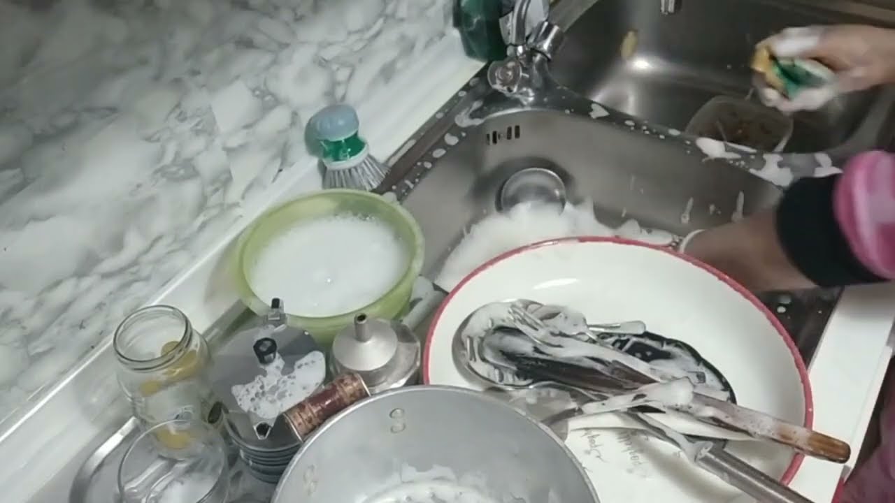 Cleaning Motivation Routine Morning|Asmr washing dishes by hand no talking Satisfying Relax