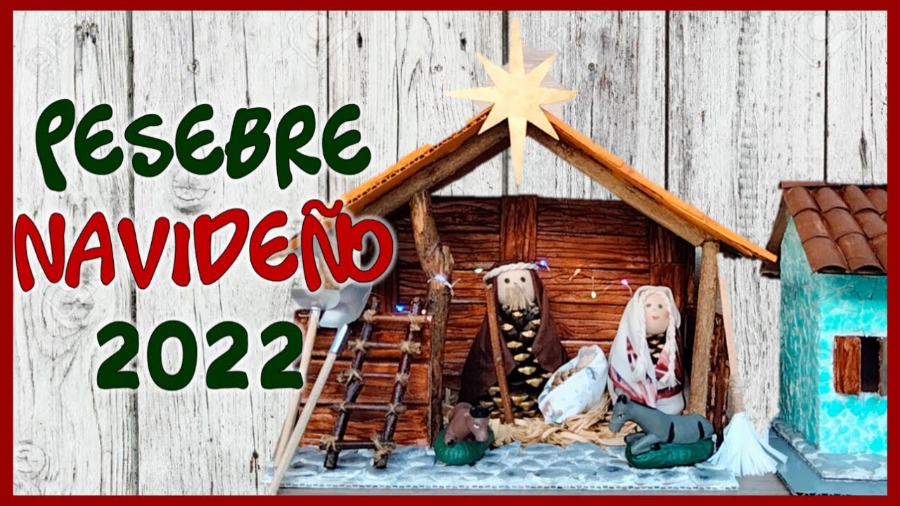 PESEBRE NAVIDEÑO CON RECICLAJE 2022 - Nacimiento o belen con reciclaje - Nativity with cardboard