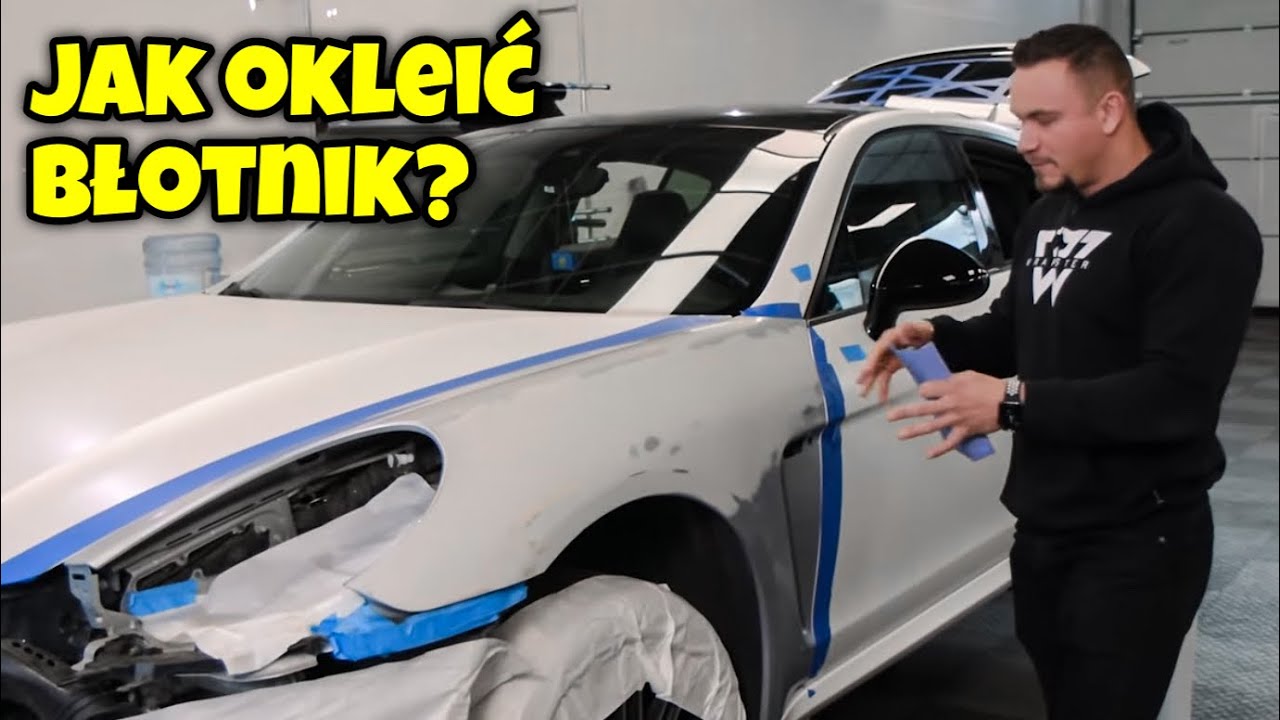 JAK OKLEIĆ OBŁY BŁOTNIK w PORSCHE PANAMERA? *Avery Dennison Pearl White Satin*