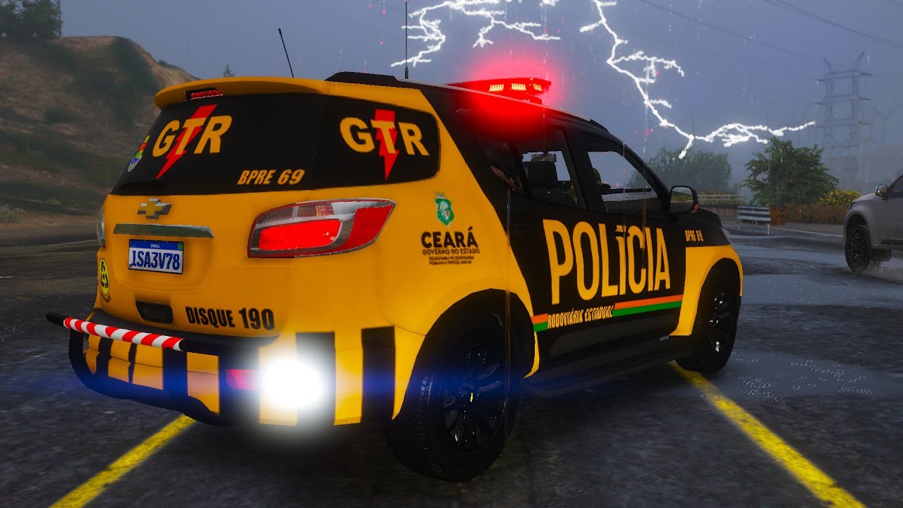 MOTORISTA tenta ESCAPAR apóis ATIRAR contra POLICIAIS! GTR PMCE | GTA 5 POLICIAL