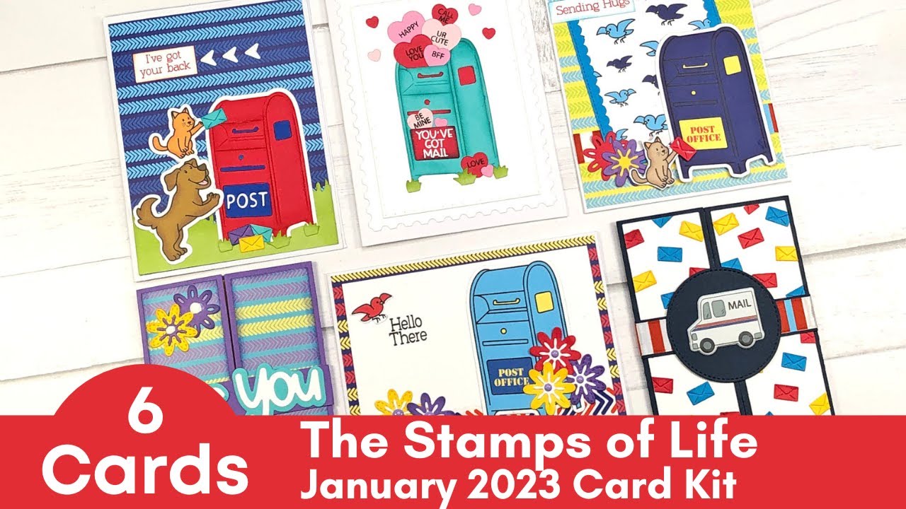 The Stamps of Life January 2023 Clubs | Stamp, Die & Card Kit Clubs | BigMailbox2Stamp | 6 Cards