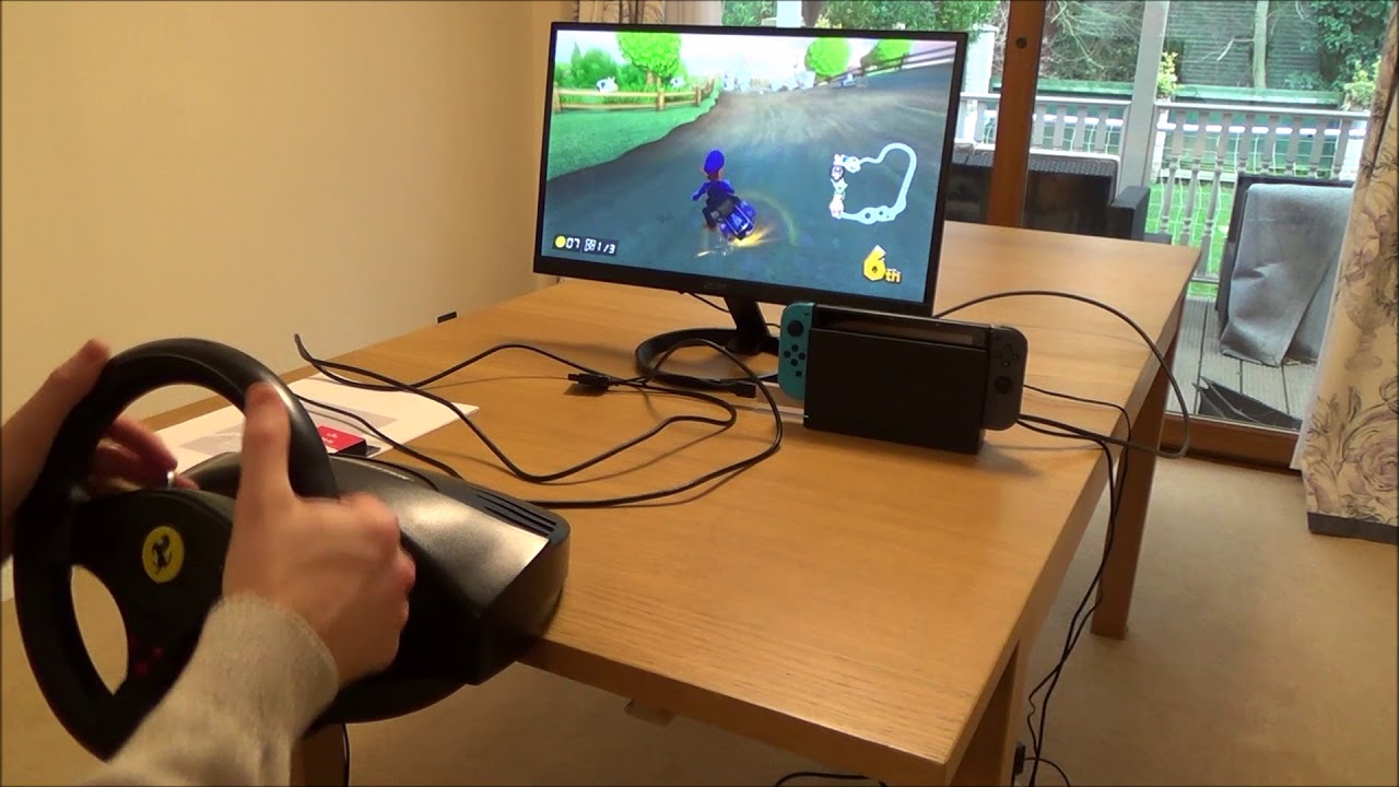 Steering Wheel for Nintendo Switch Racing Games (Long Version)