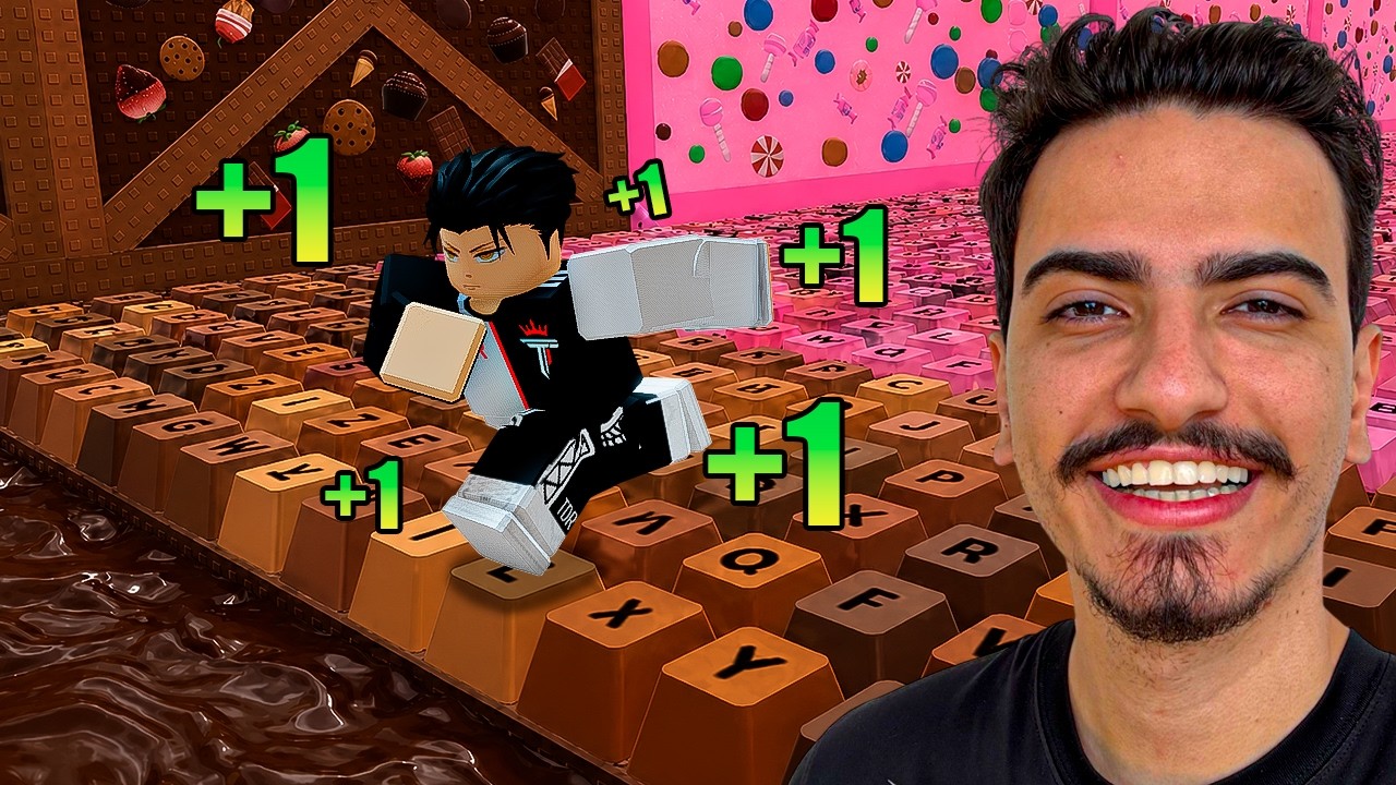 ATIVEI ROBUX INFINITO no PARKOUR de TECLADO no ROBLOX ⌨️👟