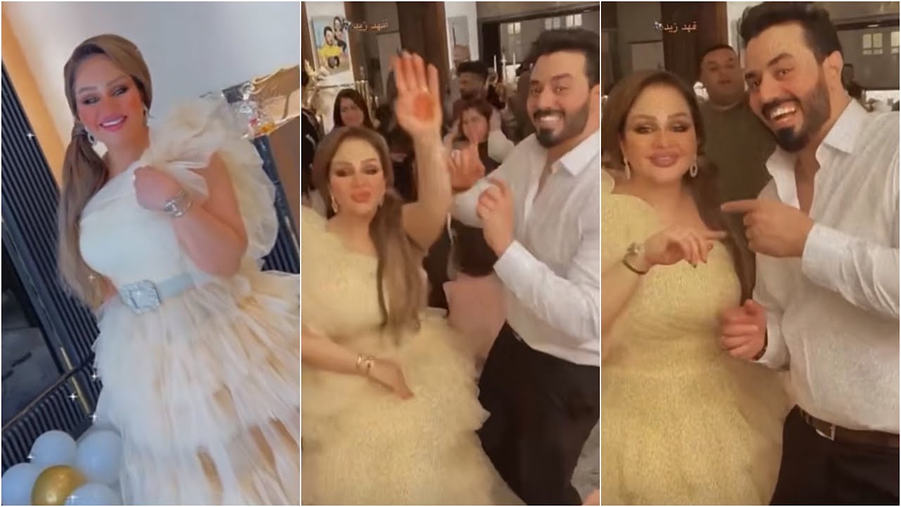 رقص شهد الشمري وفهد في حفلة حنة زواجهم