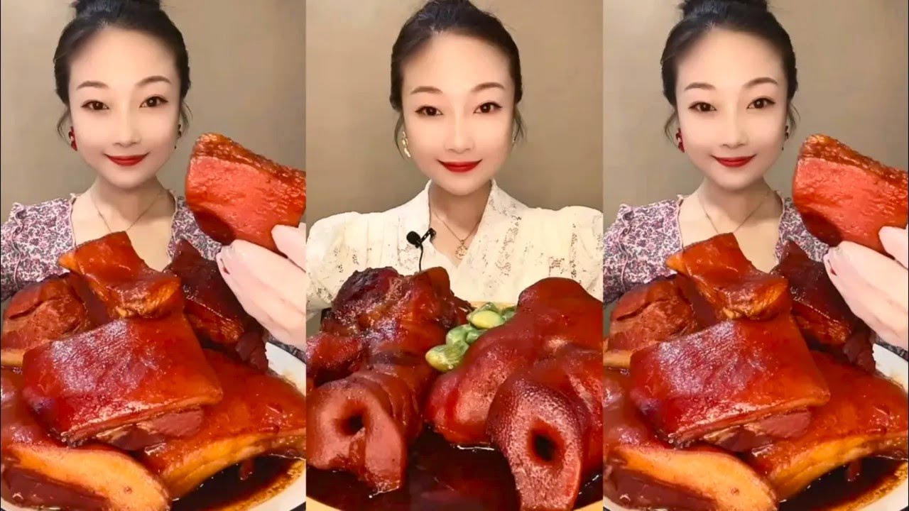 Braised Pork Belly Mukbang | 삼겹살 먹방 | 돼지고기 먹방 | 홍소육​, 동파육​​, 중국먹방 中国モッパン 咀嚼音|吃播 ASMR