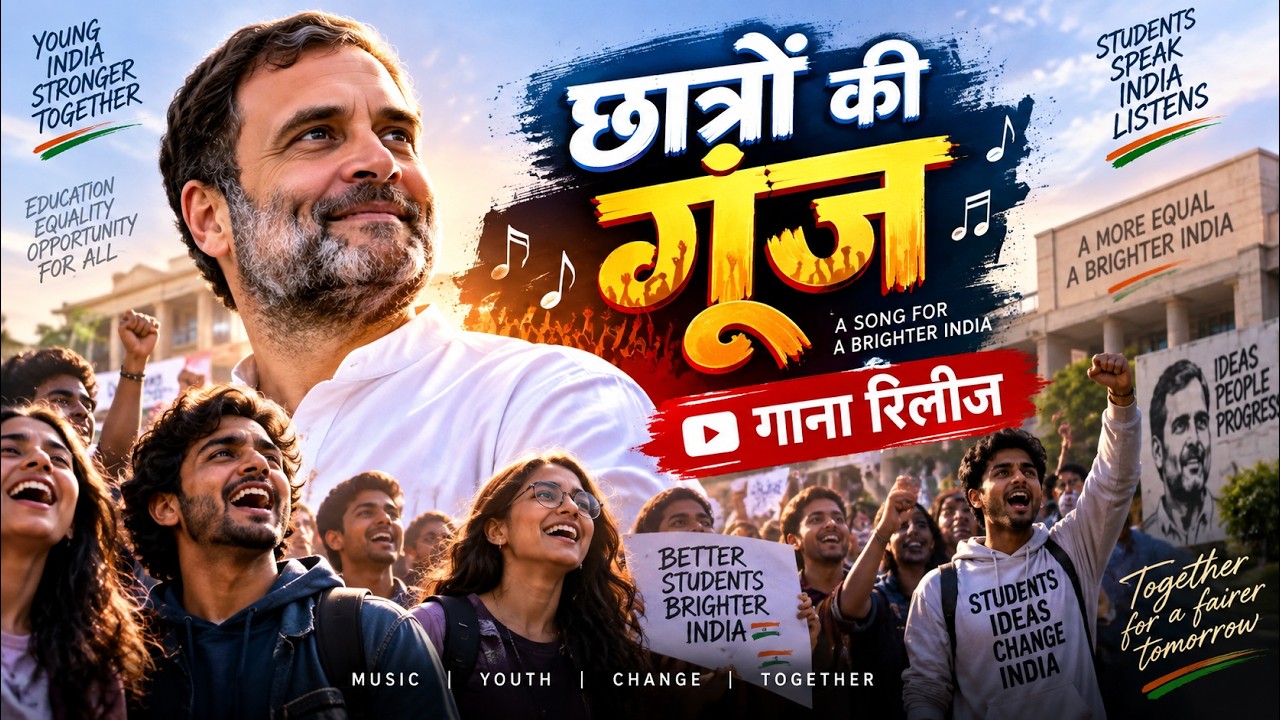 Official Music Video : Rahul Gandhi&rsquo;s Song &lsquo;Chhatron Ki Goonj&rsquo; Released