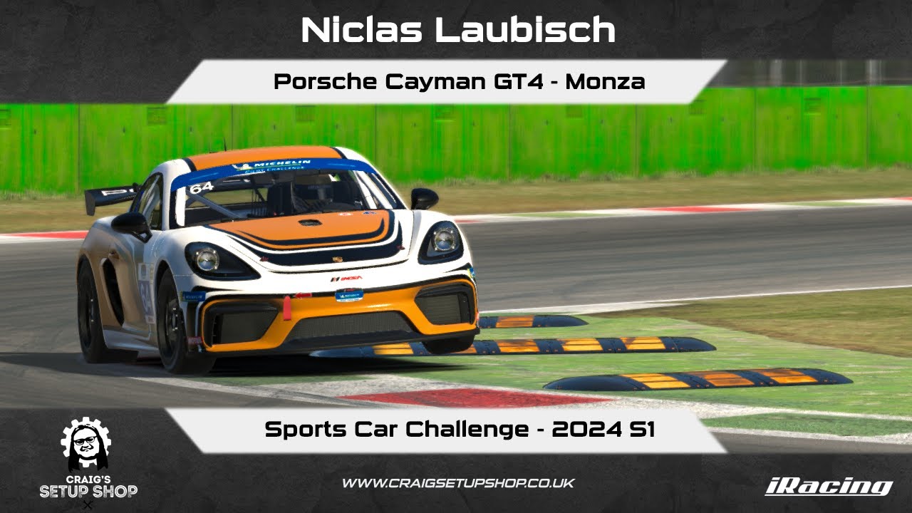 iRacing - 24S1 - Porsche Cayman GT4 - Sports Car Challenge - Monza - Nic