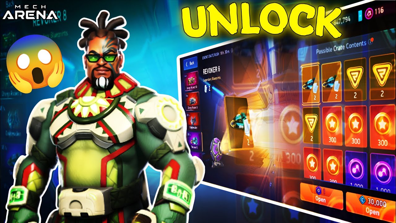 Luck Was On My Side Today 🍀 Revoker 8 UNLOCKED in the BEST Crate Rush EVER | Mech Arena