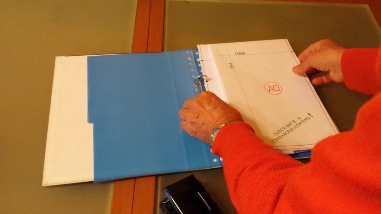 How to fold A0 to fit in A4 ring binder
