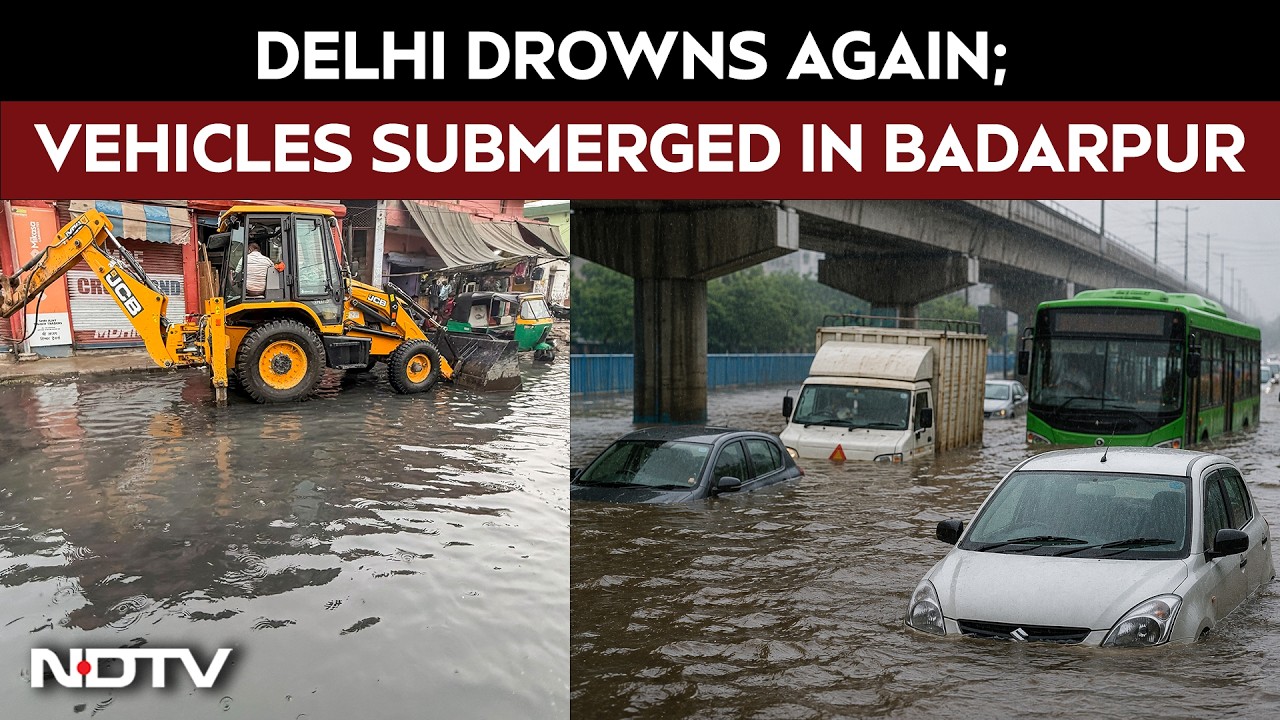 Delhi Rains | Trigger Severe Waterlogging In Badarpur, Vehicles Submerged